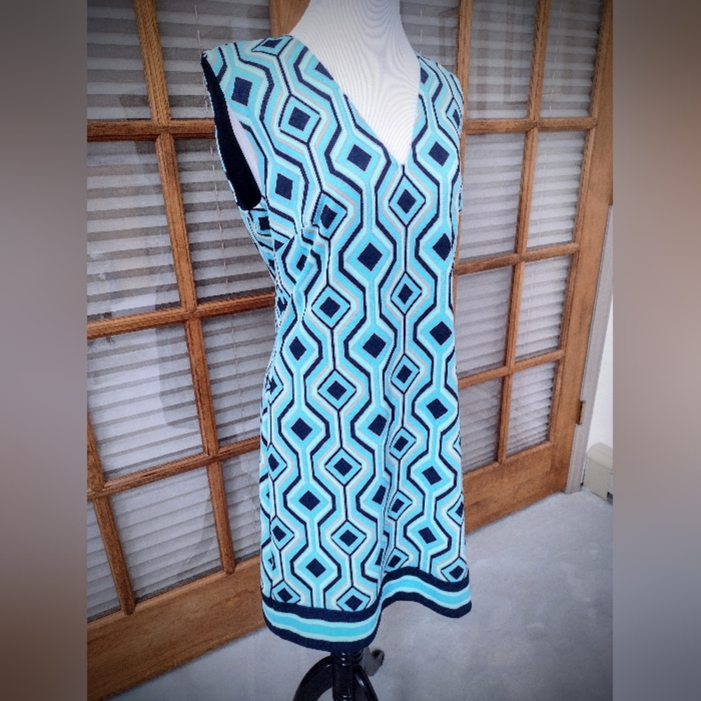 Brand New Michael Kors Sheath Dress, Retro Geometric, Size Medium NWOT